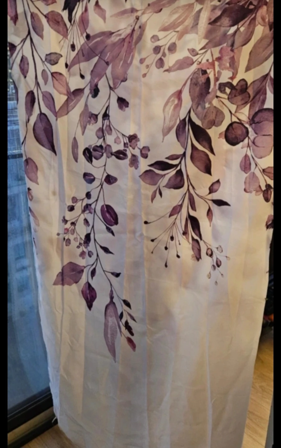 Floral Shower Curtain with Rings