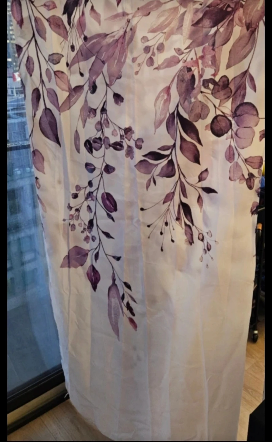 Floral Shower Curtain with Rings - photo 2