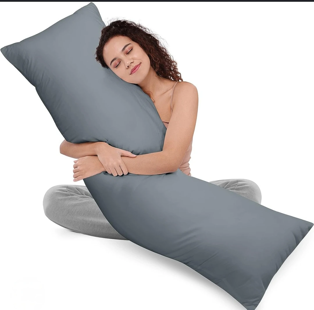 Grey Body Pillow, 20x54 - photo 3