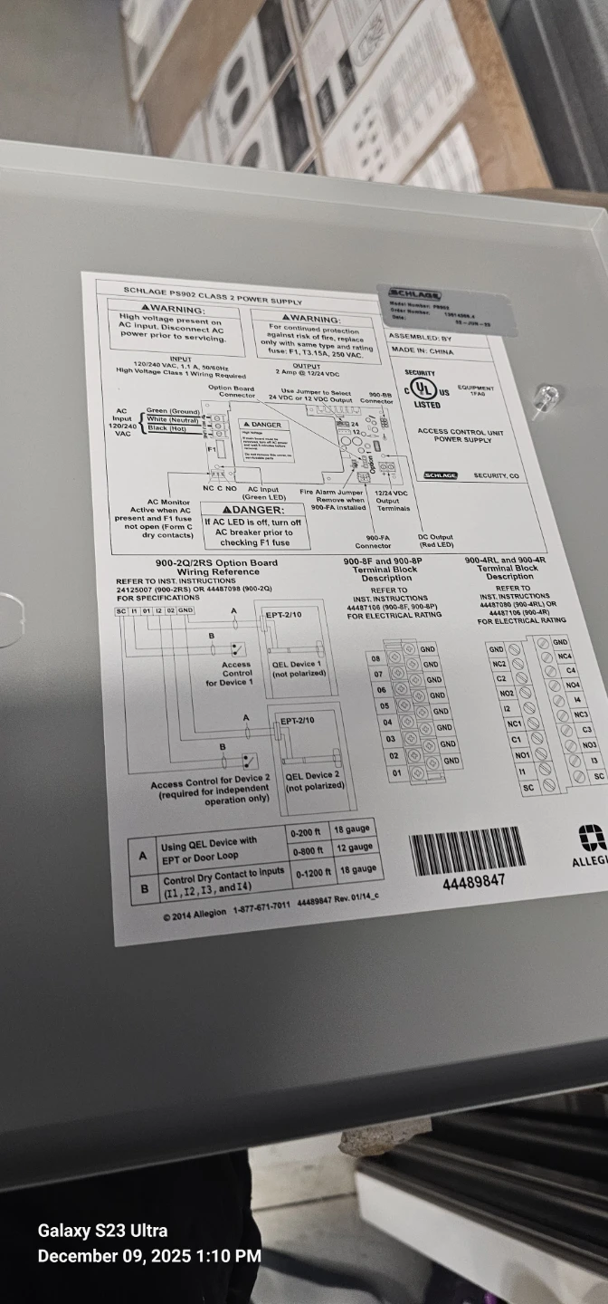 Schlage PS902 Class 2 Power Supply - New in Box - photo 3