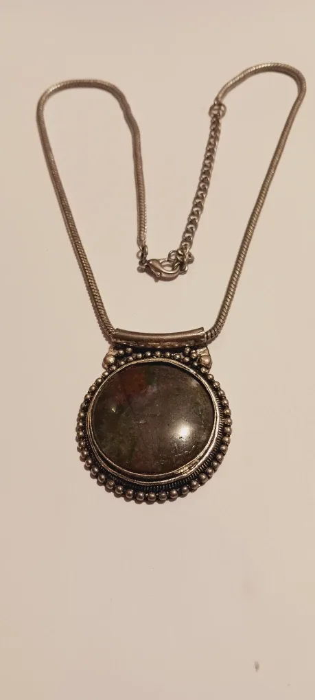 Genuine Stone Pendant with Necklace