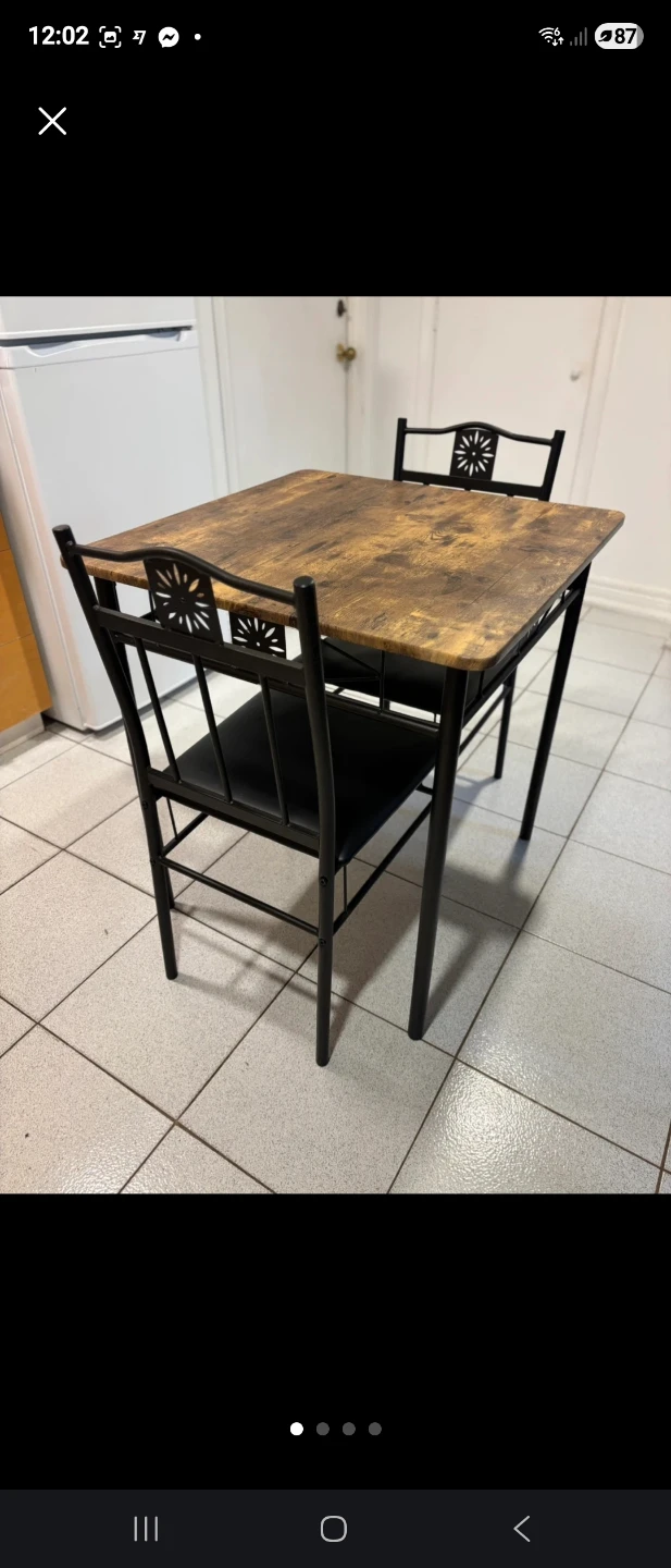 Dining Table Set with 2 Chairs