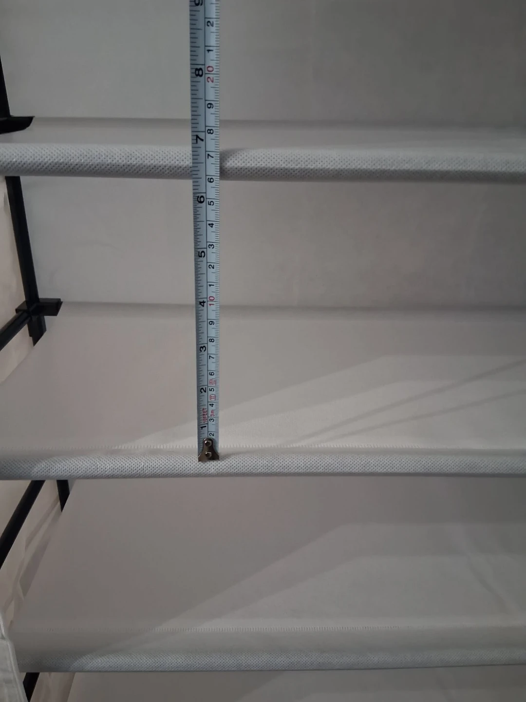 White 10-Shelf Shoe Rack - Like New! - photo 3
