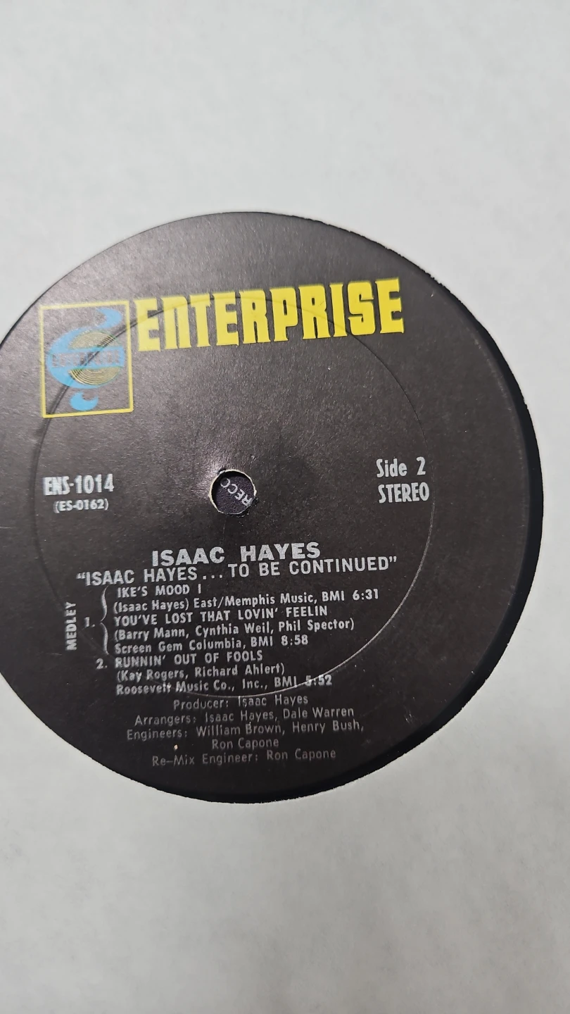 Isaac Hayes - To Be Continued Vinyl Record