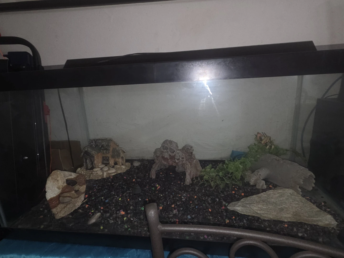 Fish Tank with Decorations and stand - photo 2
