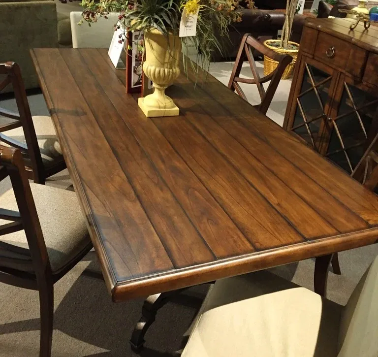 Dining Table with 6 Chairs - Dark Wood