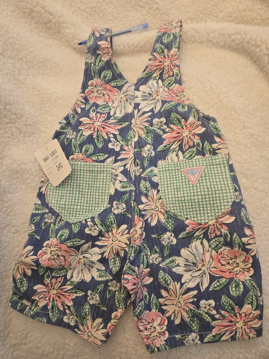 Baby Guess Floral Overalls - Size 24 Months - photo 2