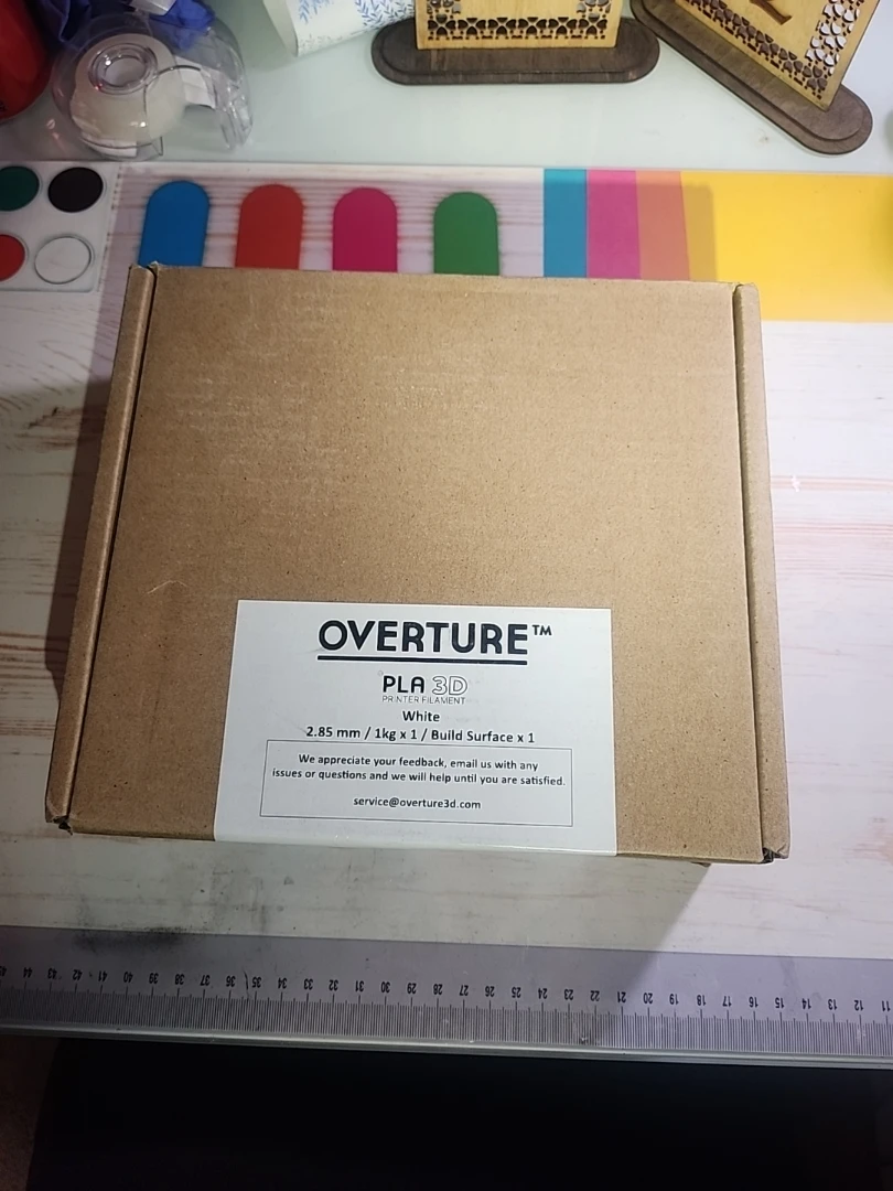 Overture PLA 3D Printer Filament - White