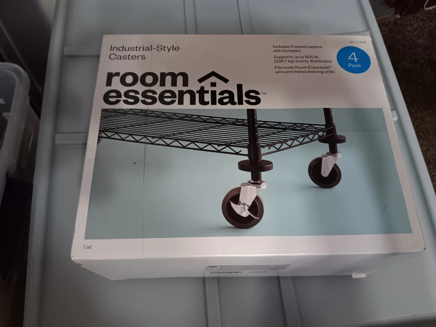 Room Essentials Industrial-Style Casters - New #cleanout