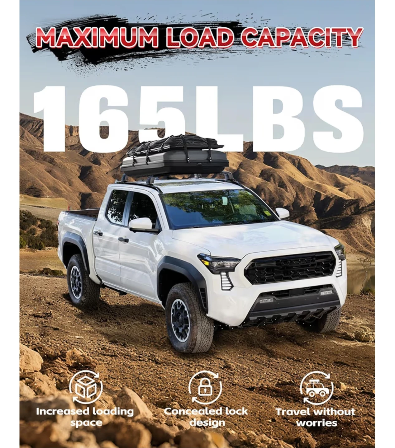 Roof Rack Cross Bars for 2024 ,25, 26 Toyota Tacoma Double cab - photo 3