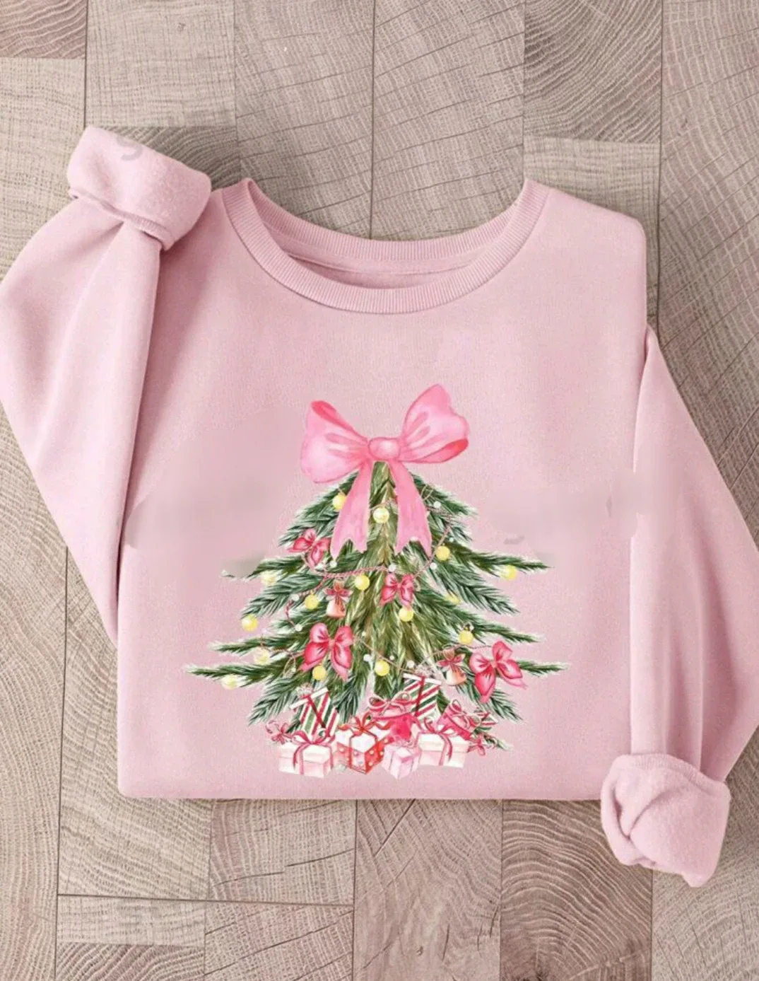 Pink Christmas Tree Sweatshirt
