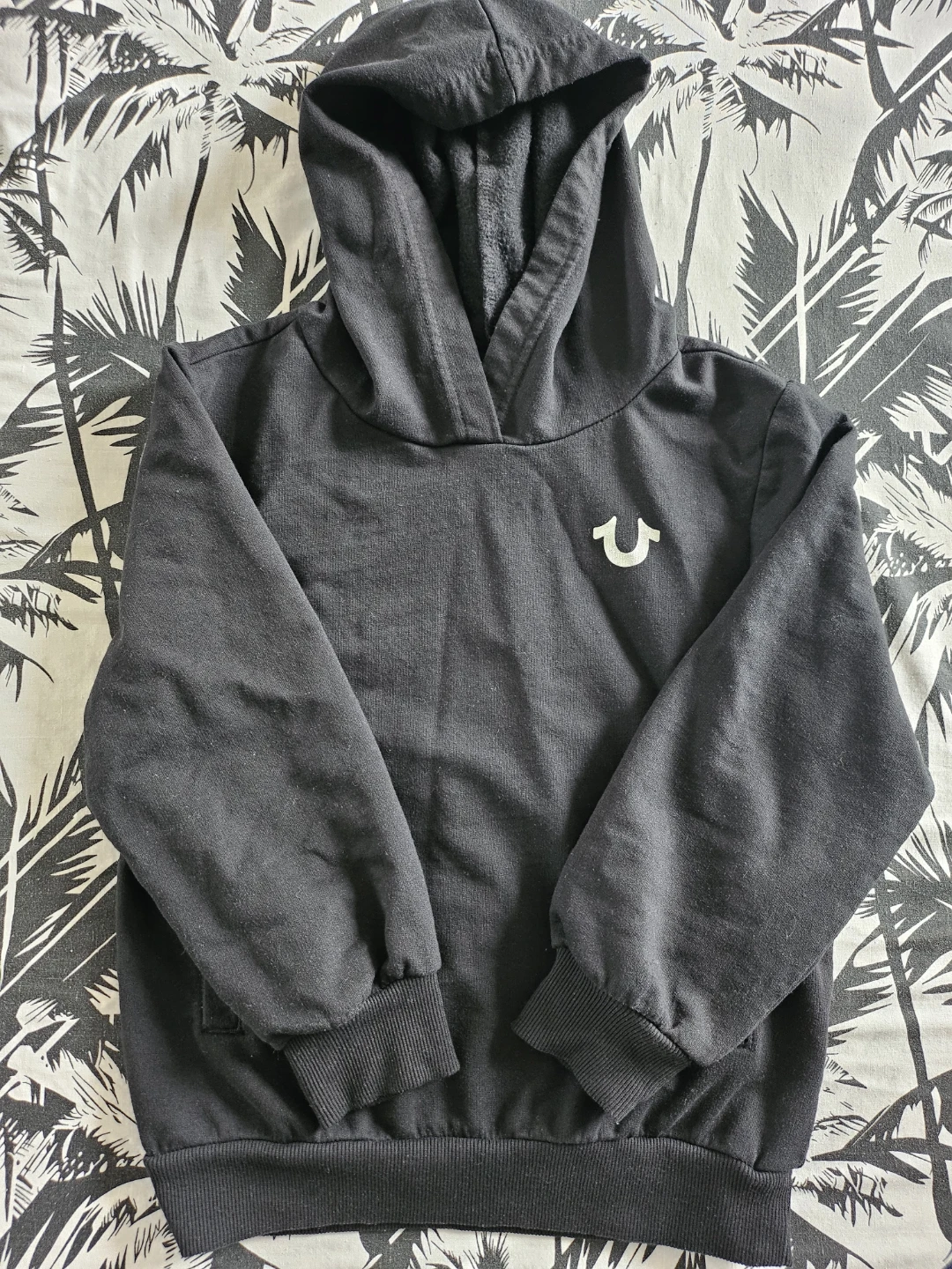 True Religion Black Hoodie for Boys - Size 8 years