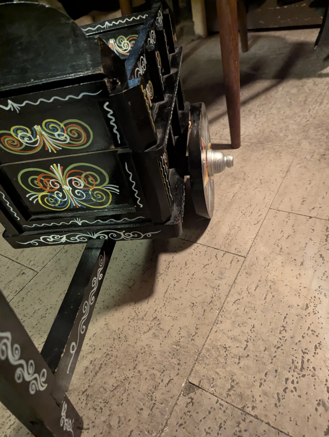 Decorative Black Wooden Cart hand painted from Costa Rica - photo 4