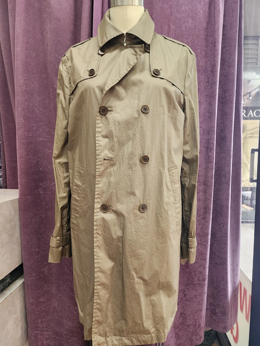 John Varvatos U.S.A. Trench Coat - Size S