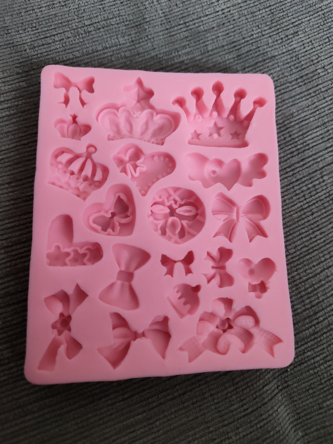 Mini Silicone Mold - Crowns, Hearts, Bows