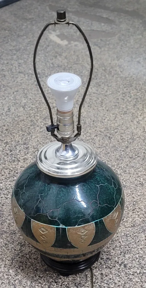 Green & Gold Accent Lamp