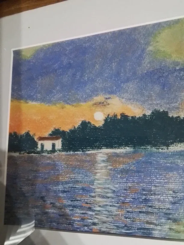 Original Pastel Painting C.S. White 1969 15.25x12.25" image indicator(6)