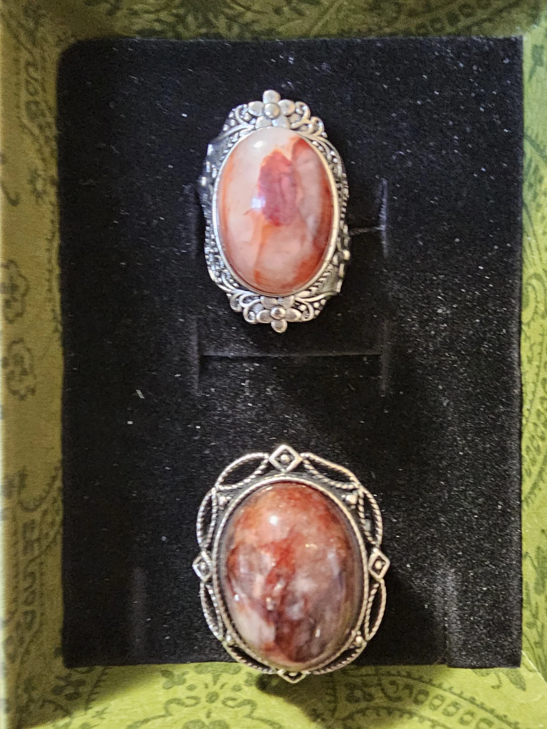 Vintage Style Rings -Fire quartz crystals - photo 2
