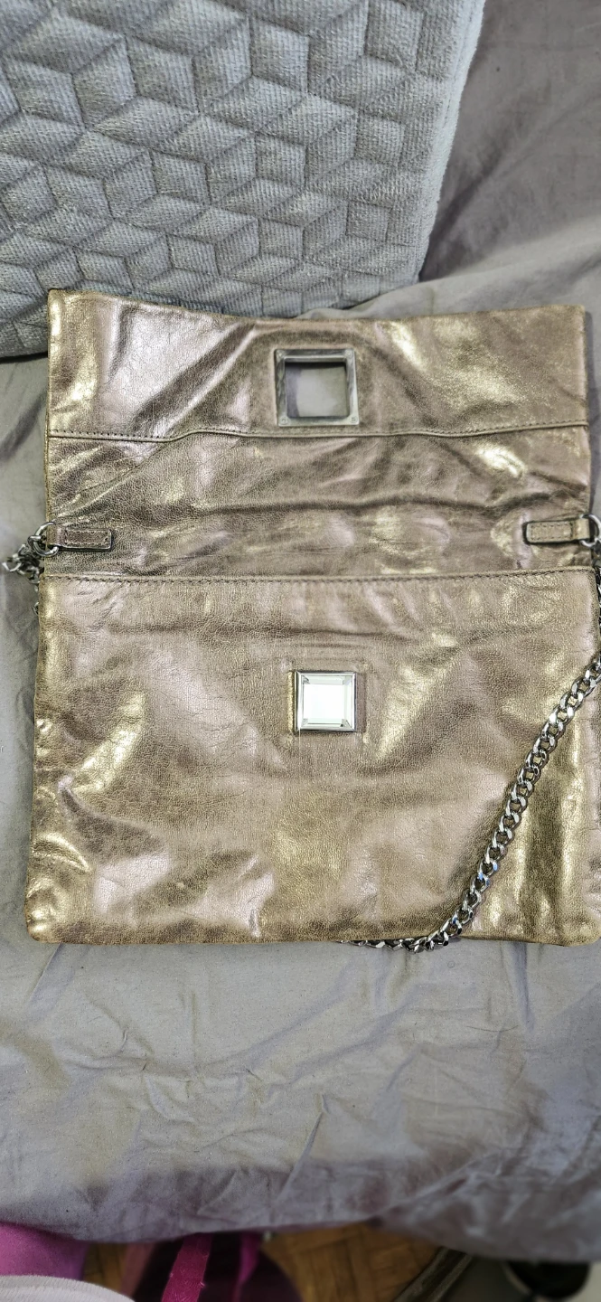 Michael Kors Gold Clutch with Chain