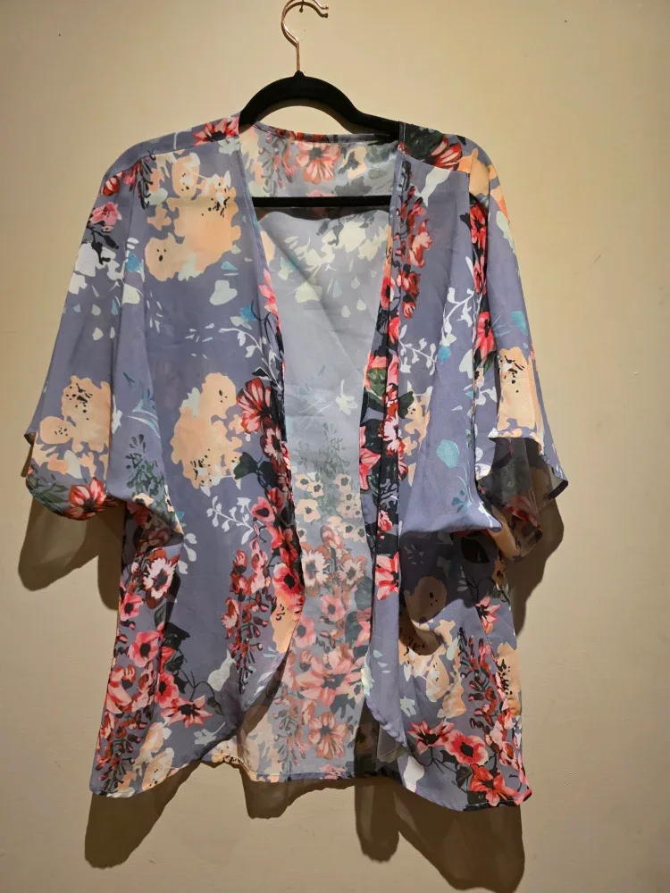 Floral Print Kimono