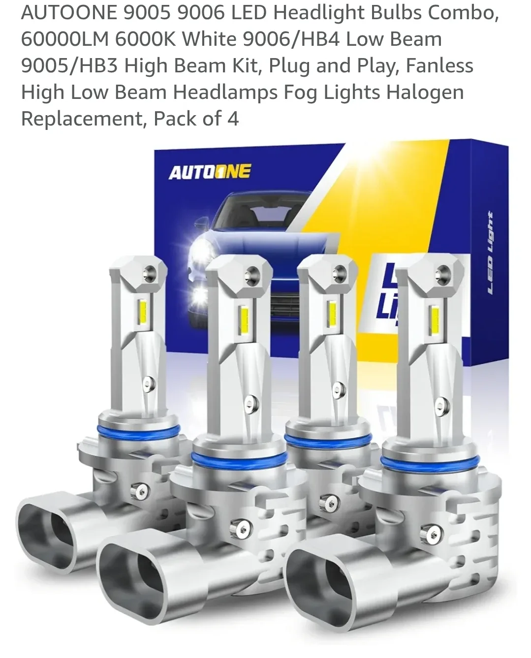 AUTOONE 9005 & 9006 LED Headlight Bulbs