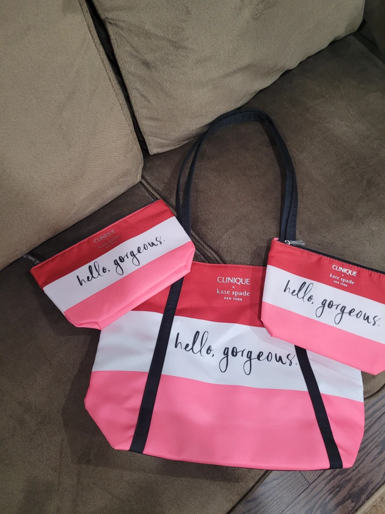 Clinique Kate Spade Tote Bag & Cosmetic Bags - photo 2
