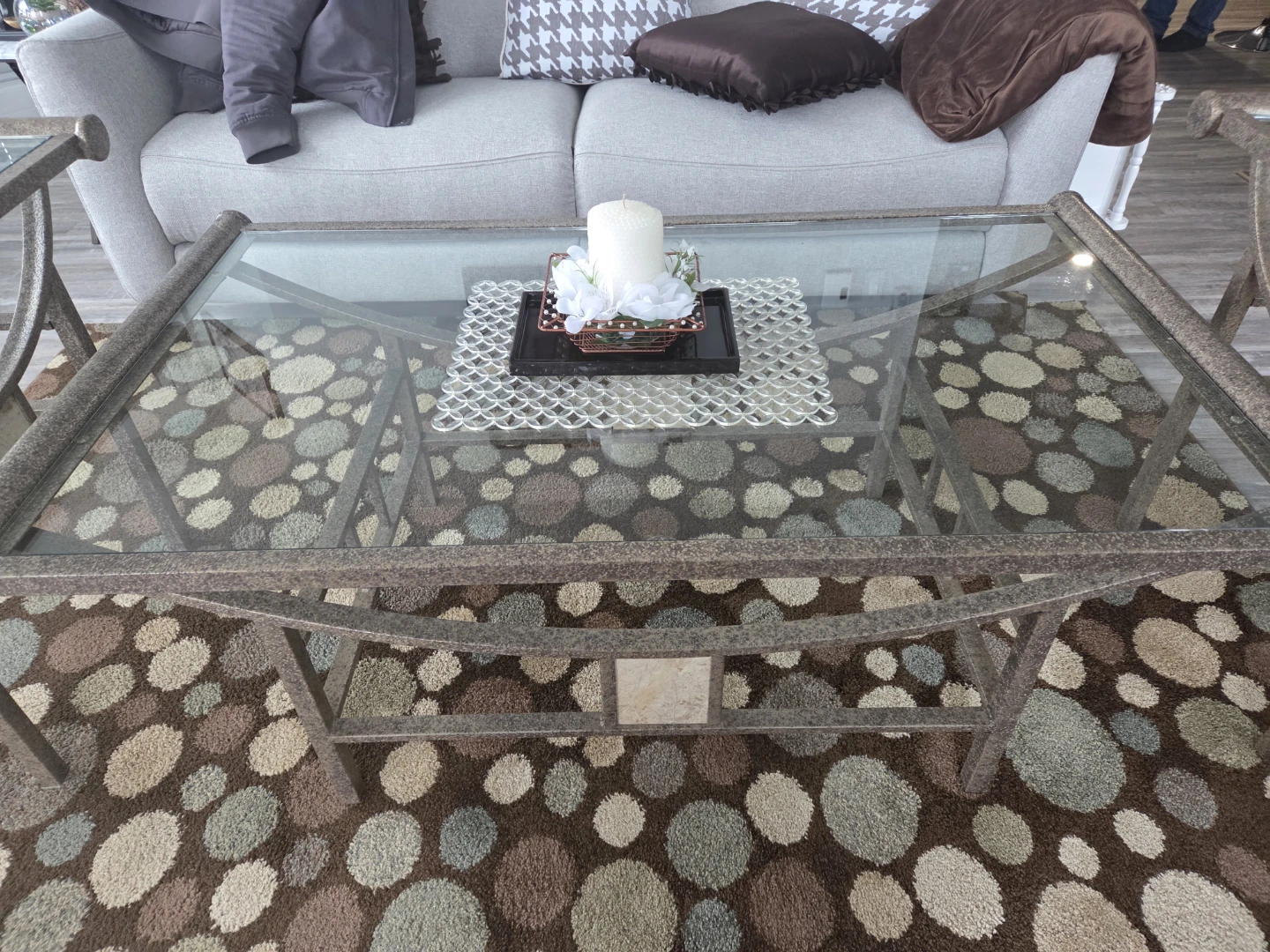 Glass Top Coffee Table and End Table Set - photo 3