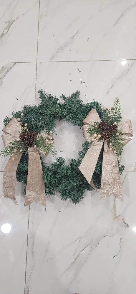 Christmas Wreath with Pine Cones & Silver Bells image indicator(3)