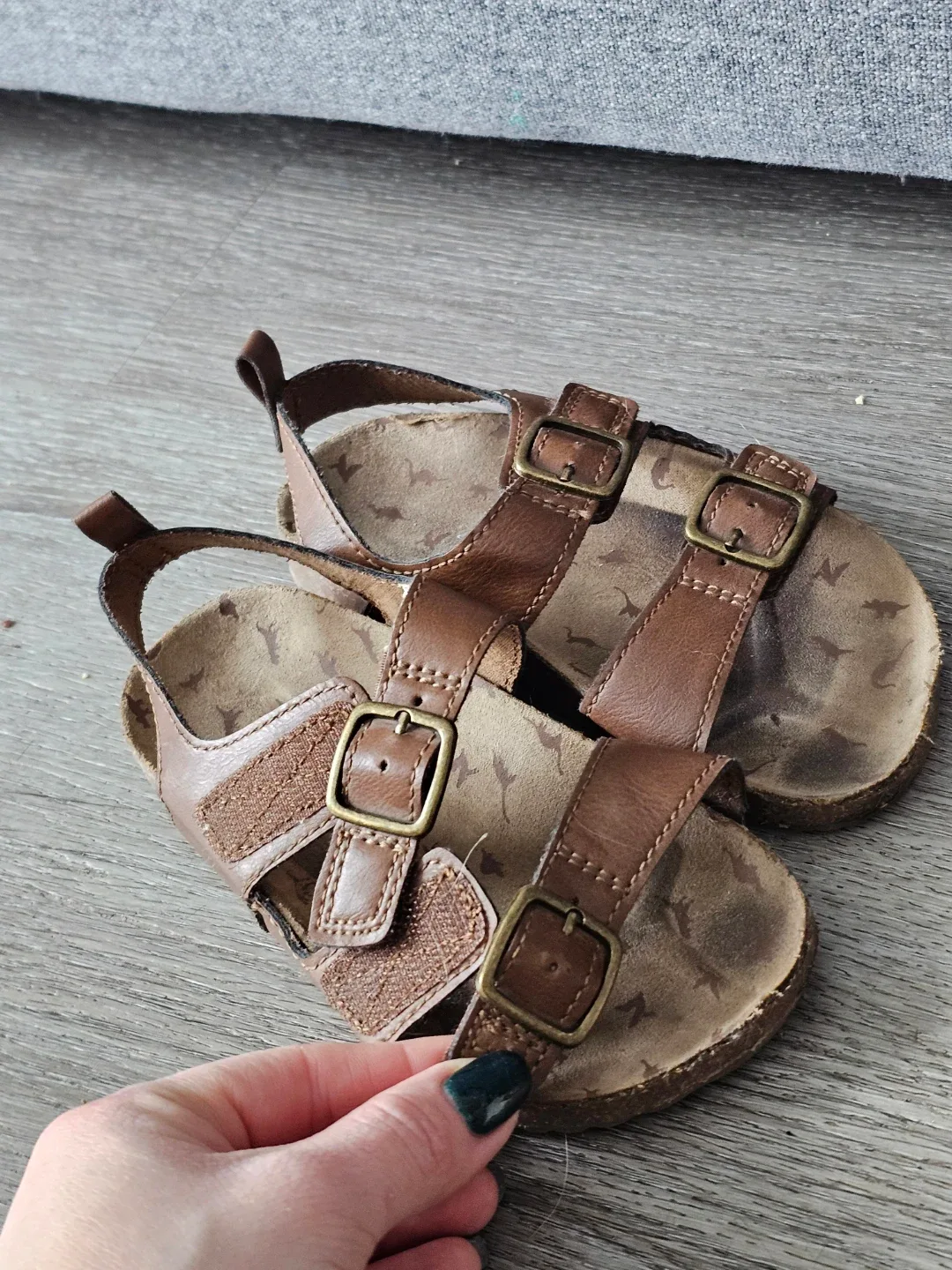 Brown Leather Toddler Sandals - Size 9 image indicator(3)