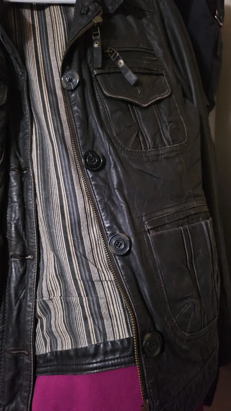 MNG Casual Sportswear Leather Jacket - Size L image indicator(6)