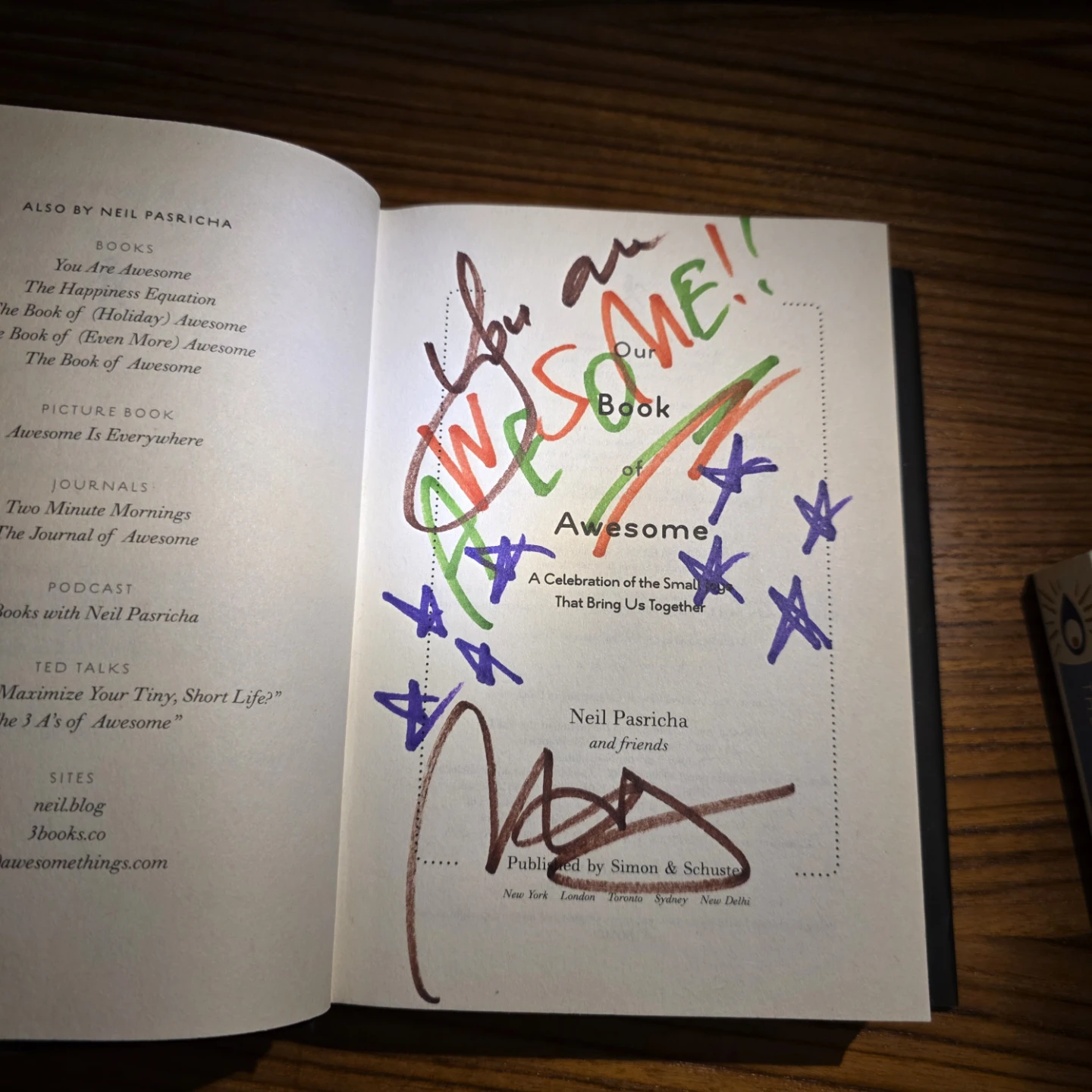 Signed Copy - Our Book of Awesome - photo 2