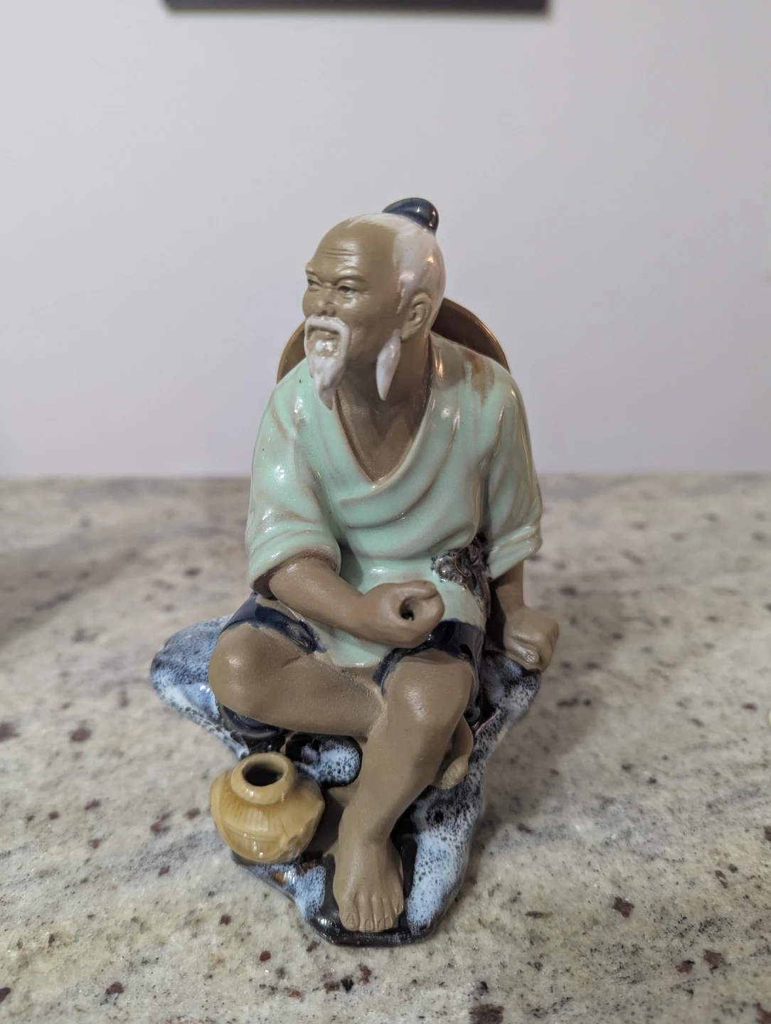 Vintage Ceramic Fisherman Figurine