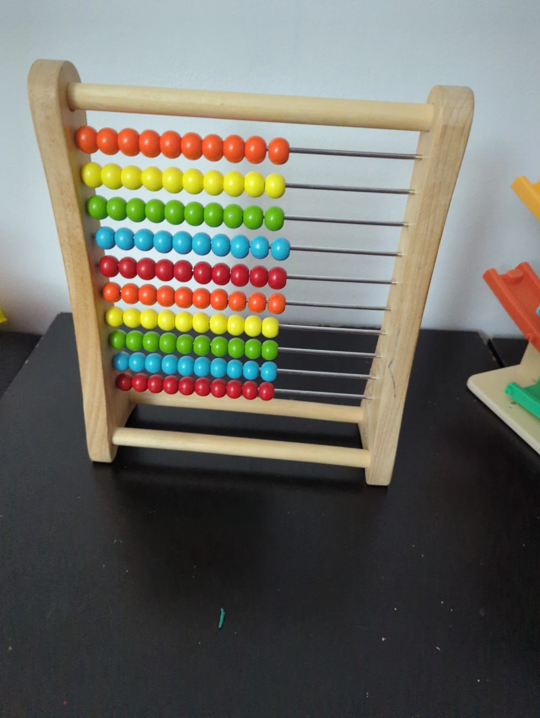 Wooden Abacus with Colourful Beads
