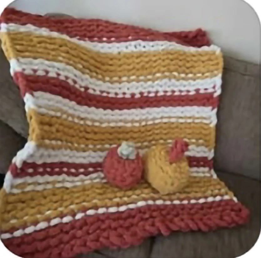 Handmade Knitted Throw Blanket