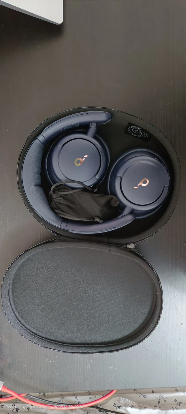 Noise cancelling Anker Soundcore Life Q30 Navy Blue Headphones
