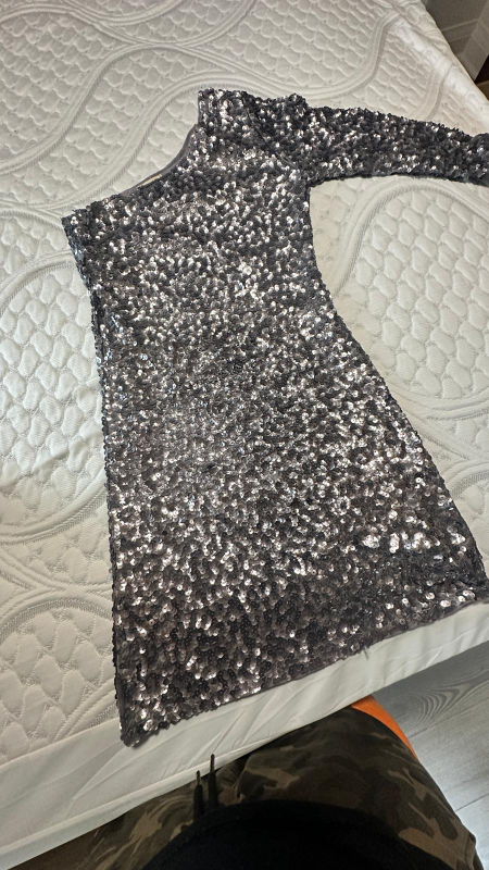 Sequin, One Shoulder Mini Dress - photo 4