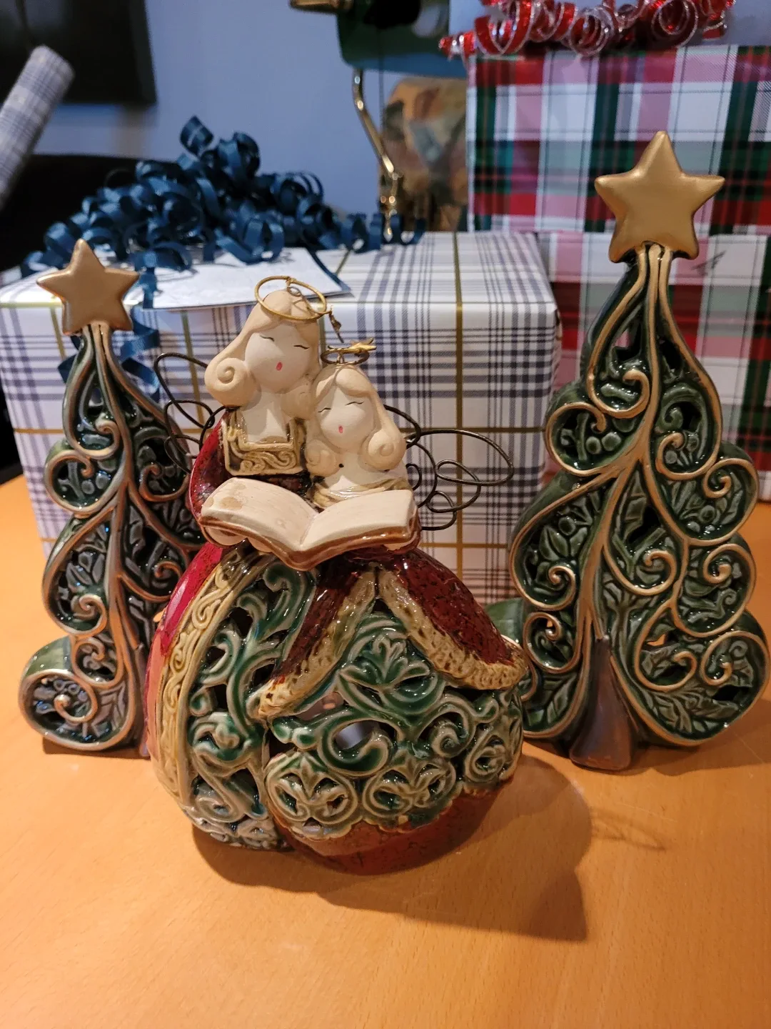 Vintage Christmas Tree & Angel Figurines