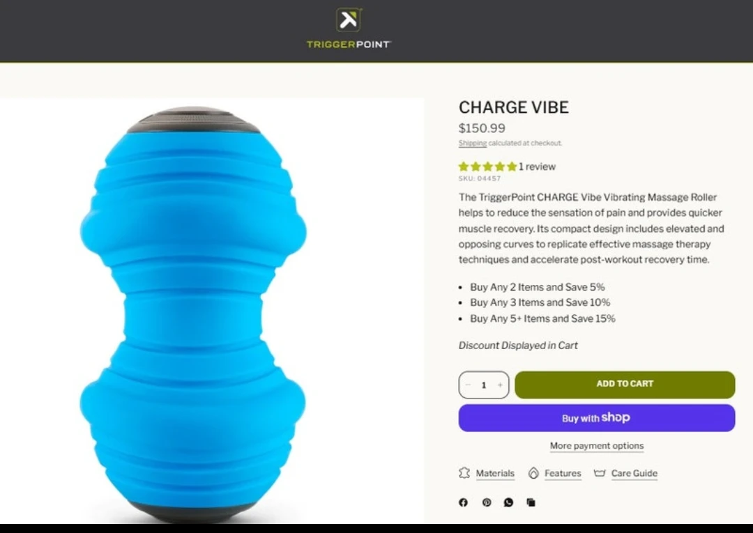 (NEW) Trigger Point Charge Vibe Vibrating Foam Roller
