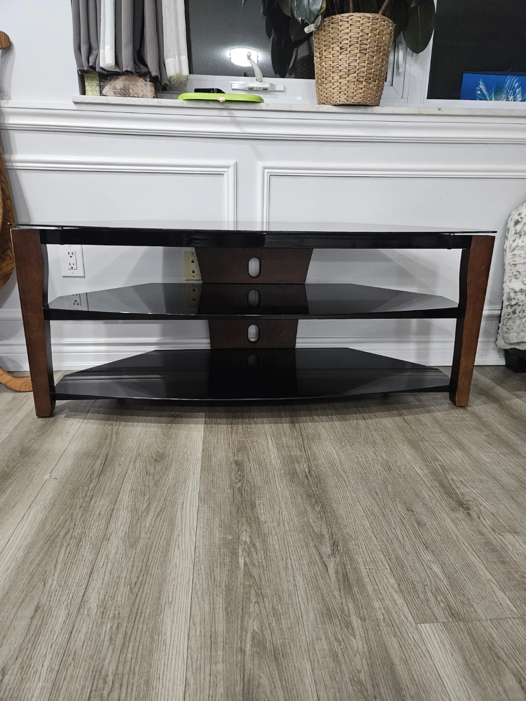 Black Glass TV Stand - photo 3