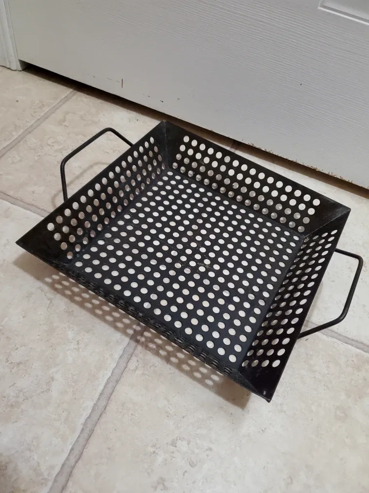Black Grill Basket with Handles #Cleanout