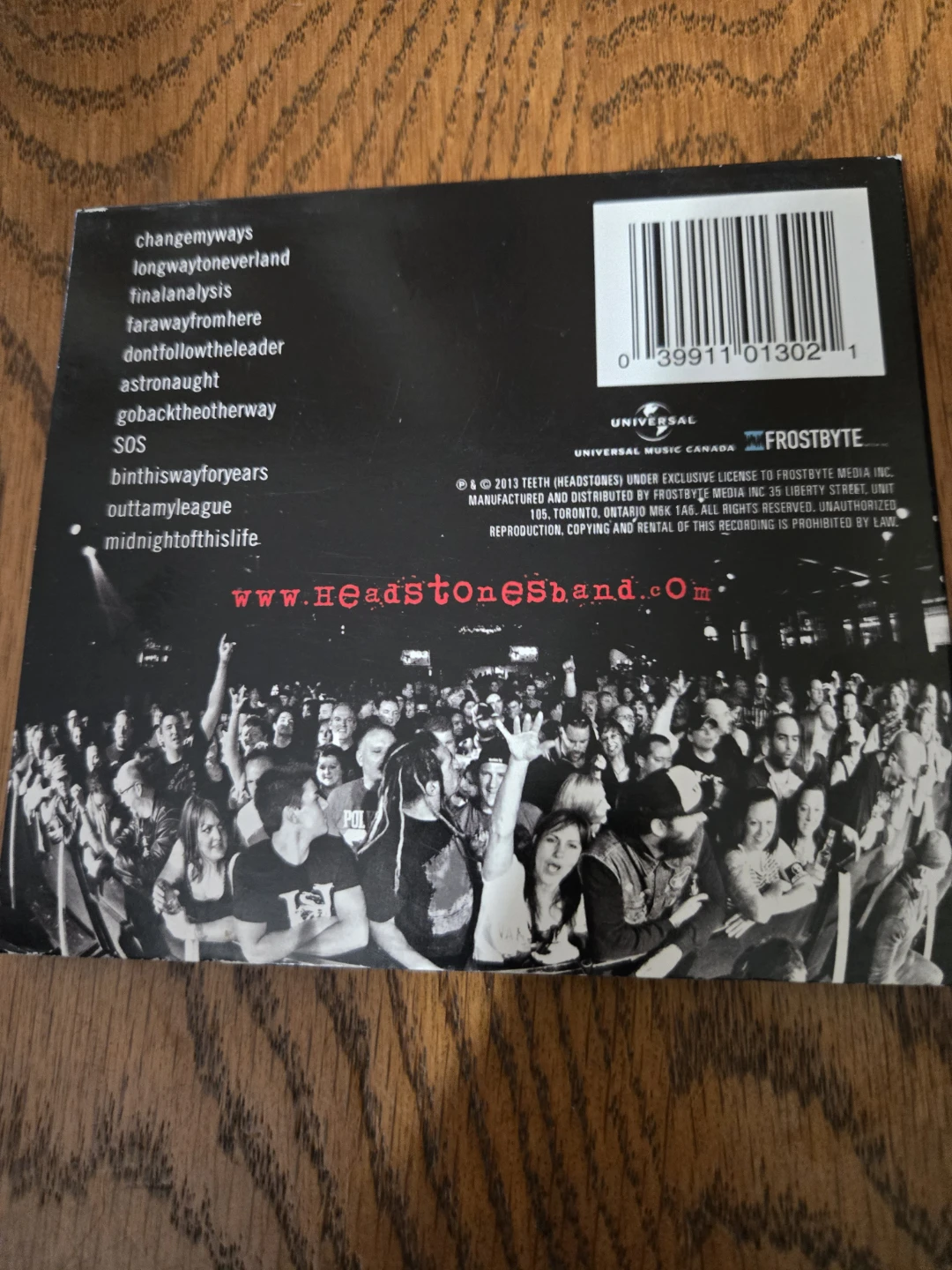 Headstones - Love + Fury CD - photo 2