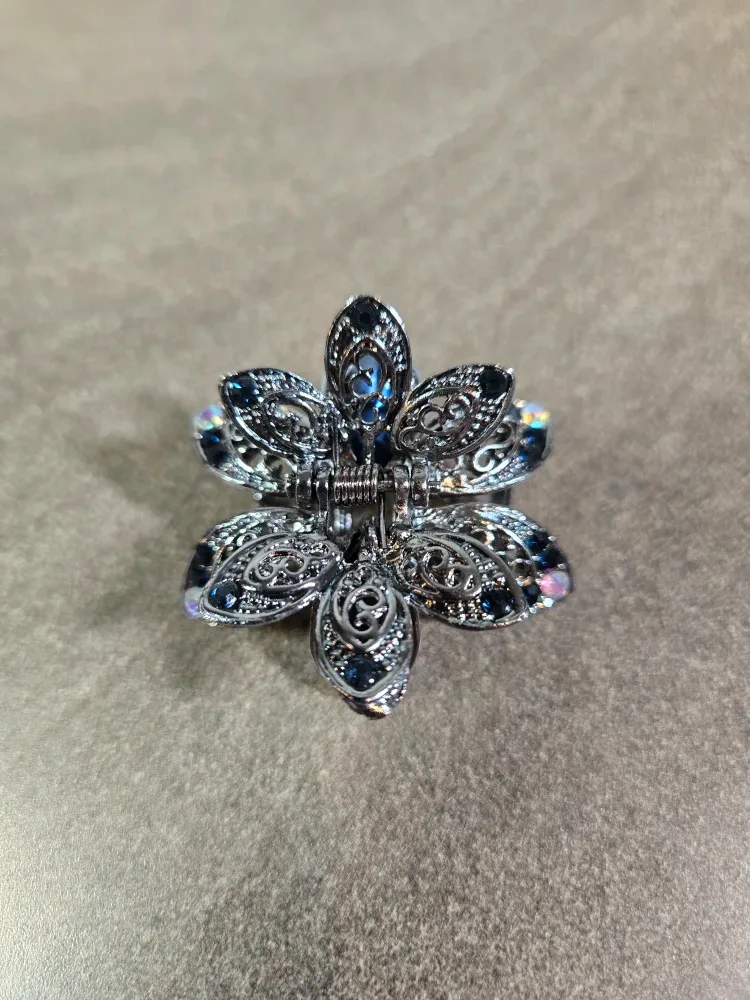 Metal Flower Hair Claw Clip
