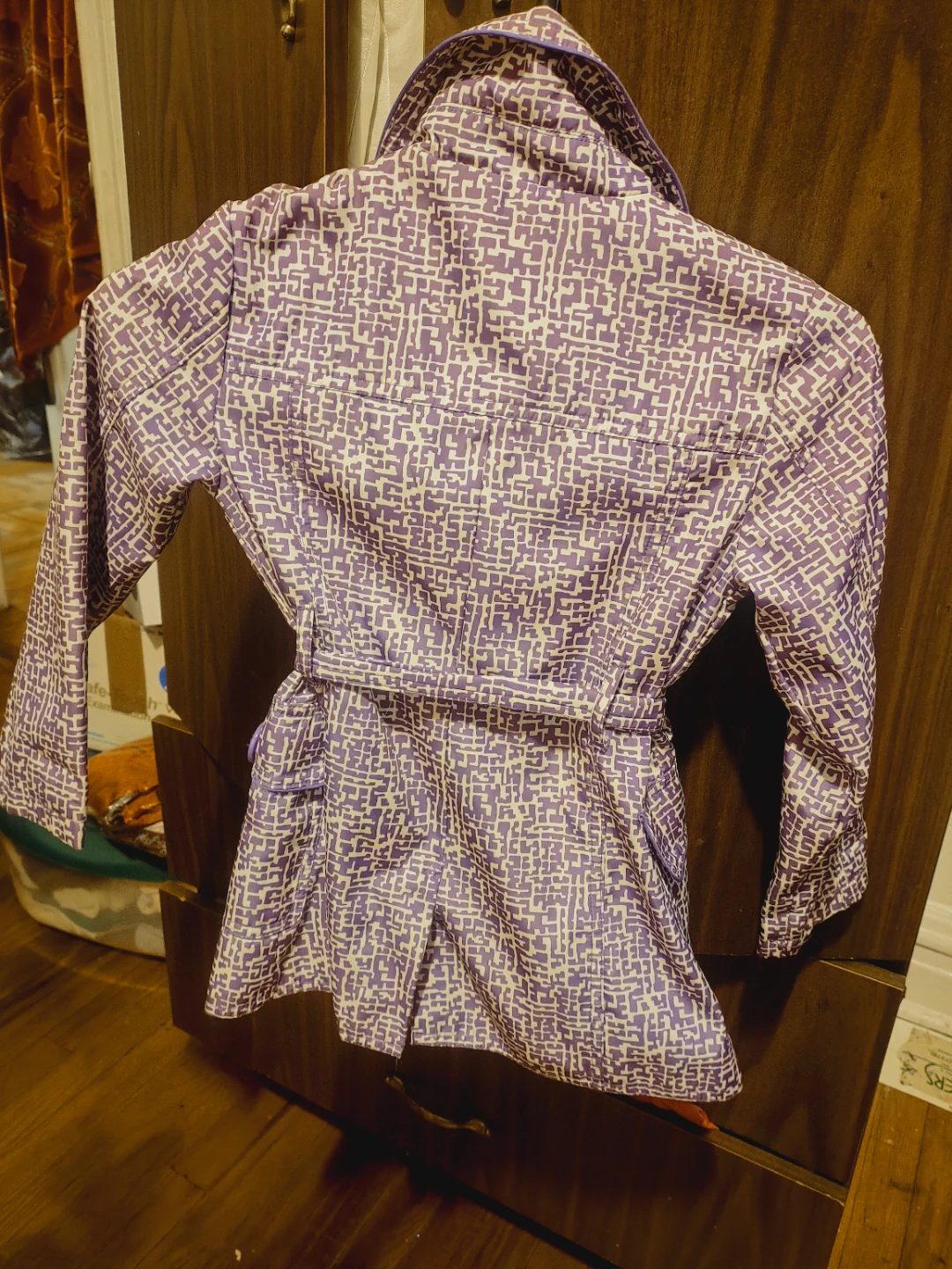 #Cleanout Dollhouse Girls Purple Trench Coat - Size M (5-6) - photo 2