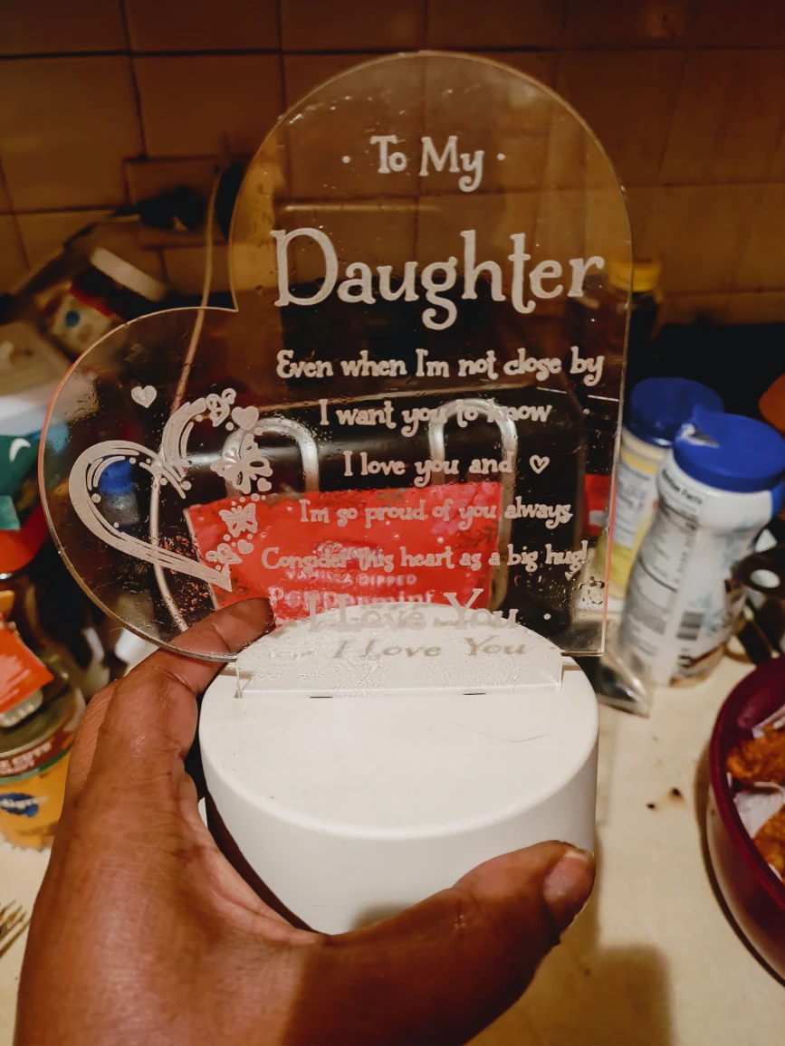 #Cleanout Heart Shaped Daughter LED Night Light - photo 5