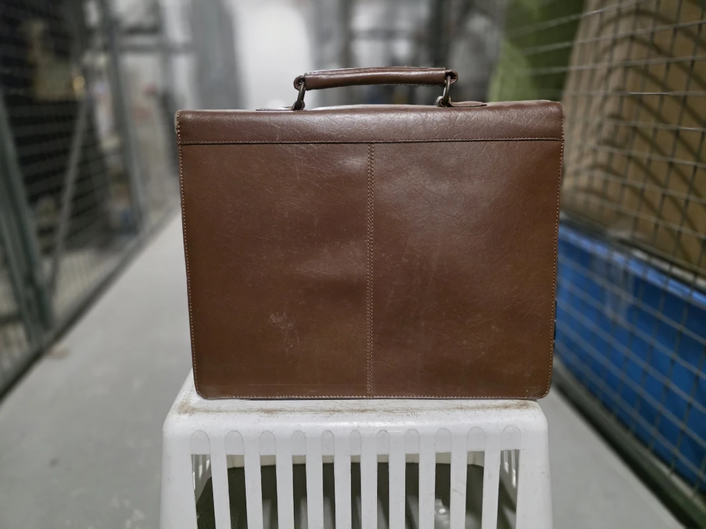 Leather Briefcase - Brown