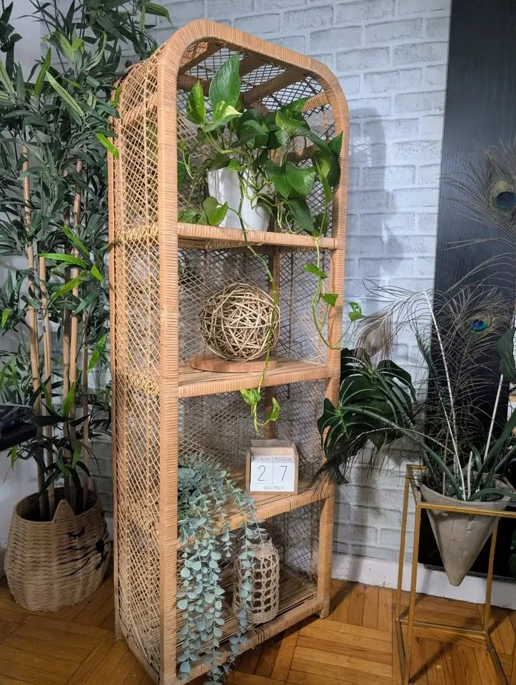 Rattan Wicker Arched Bookshelf image indicator(4)