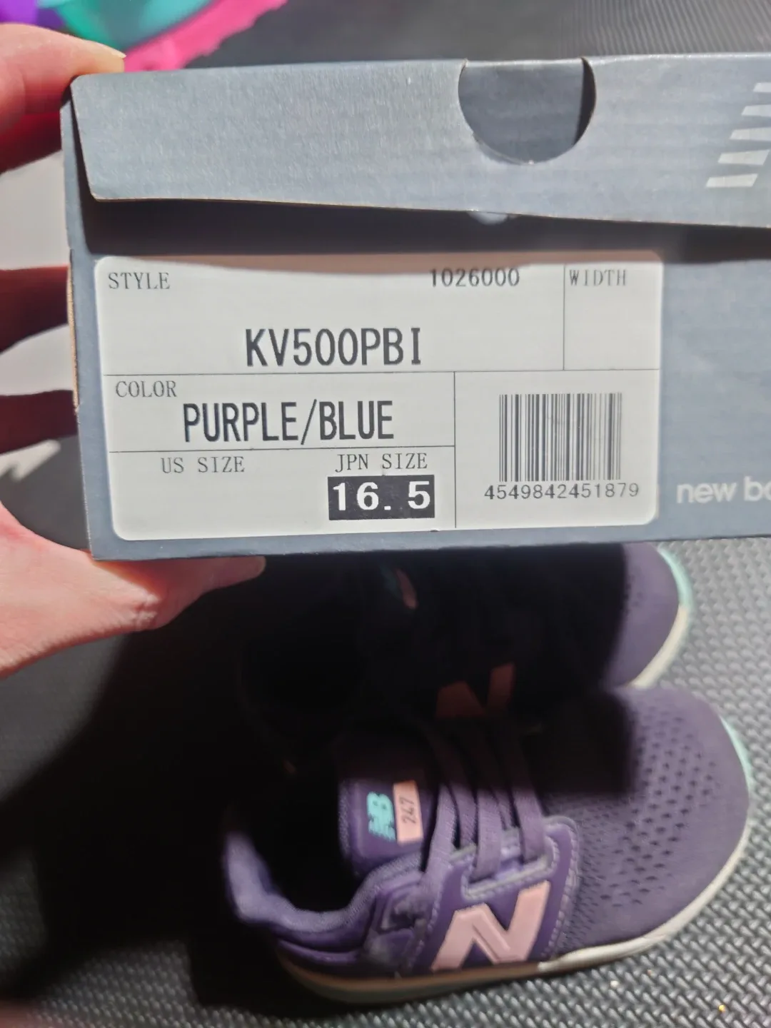 New Balance 247 Purple/Blue Kids Shoes - Size 8 US image indicator(4)