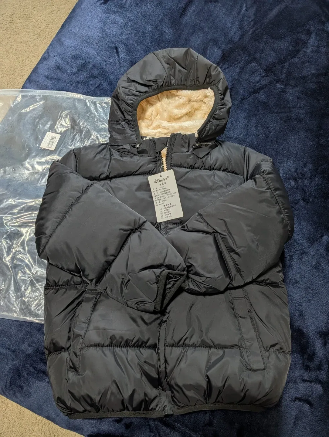#clearout sale Little boys New Black Puffer Jacket with Hood