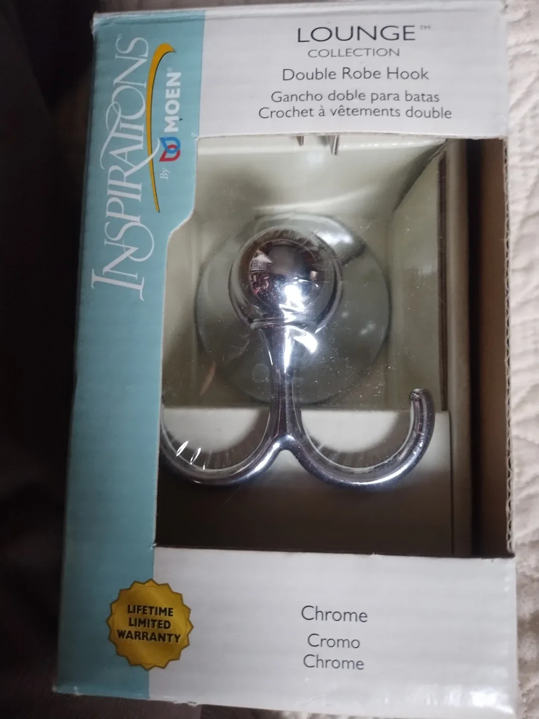 Moen Lounge Collection Double Robe Hook - Chrome