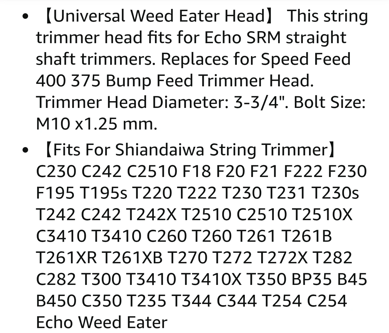 2 pack Universal Weed Eater Head for Echo SRM Trimmers - photo 5